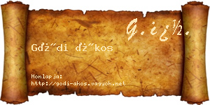 Gódi Ákos névjegykártya