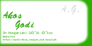 akos godi business card